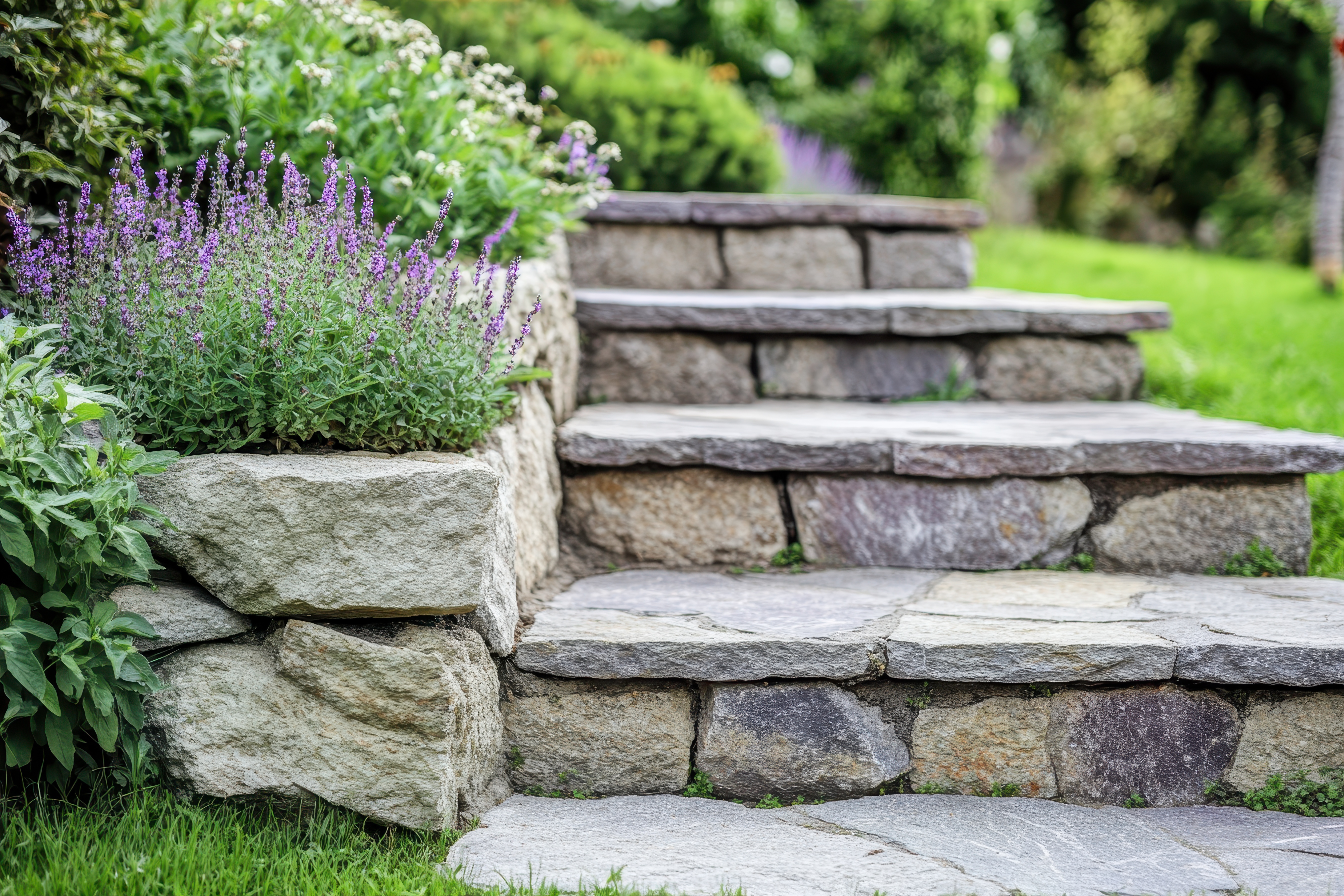 Stairway Retaining Wall