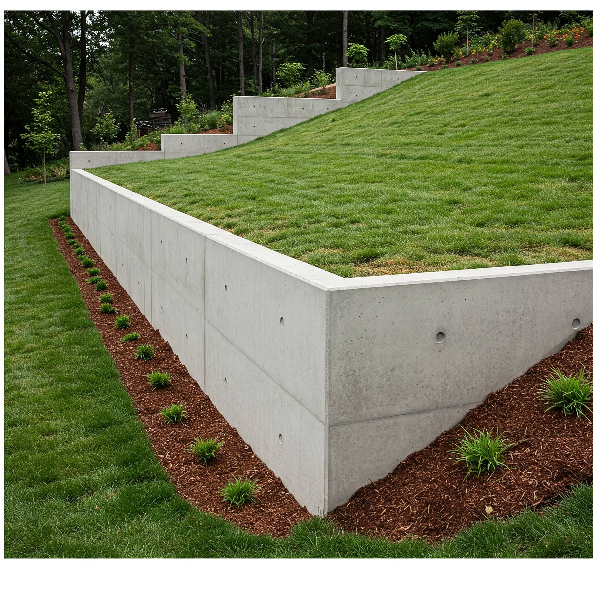 poured retaining wall