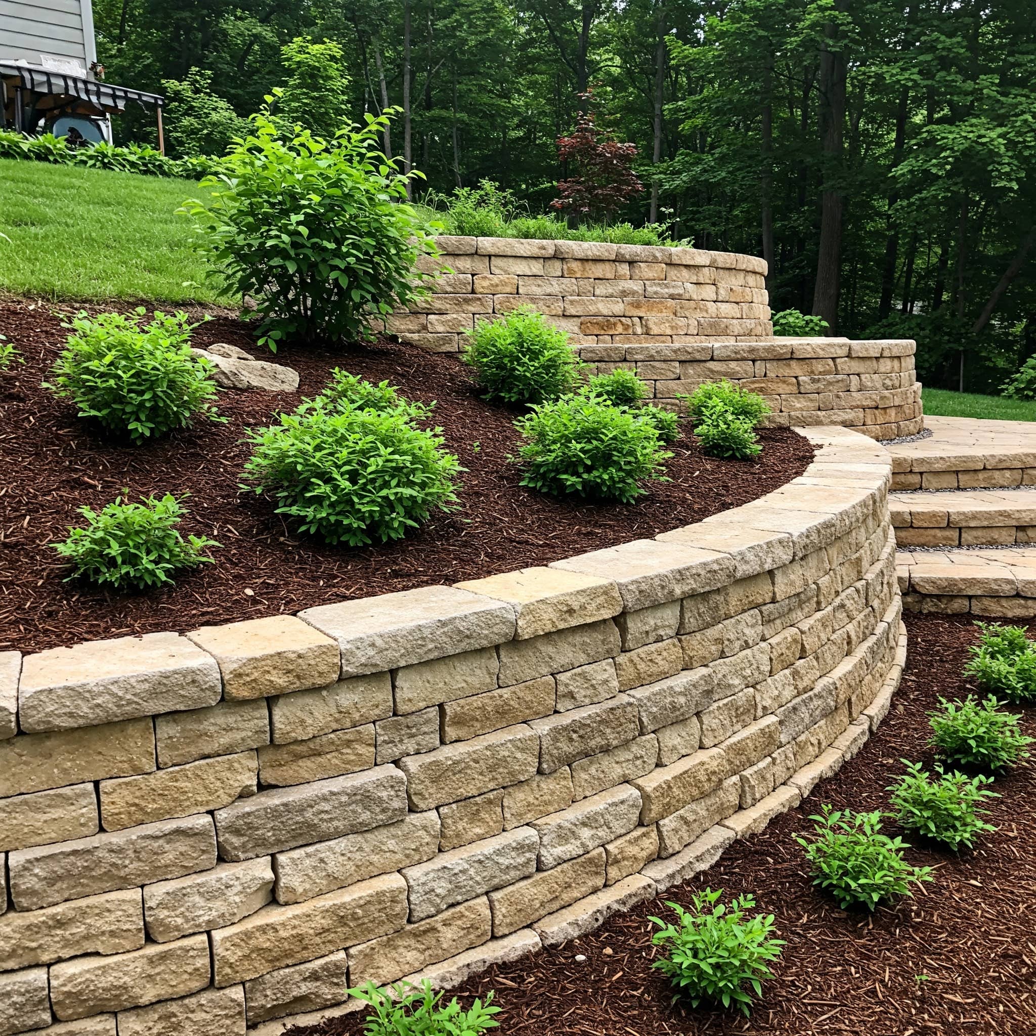 natural stone retaining walls