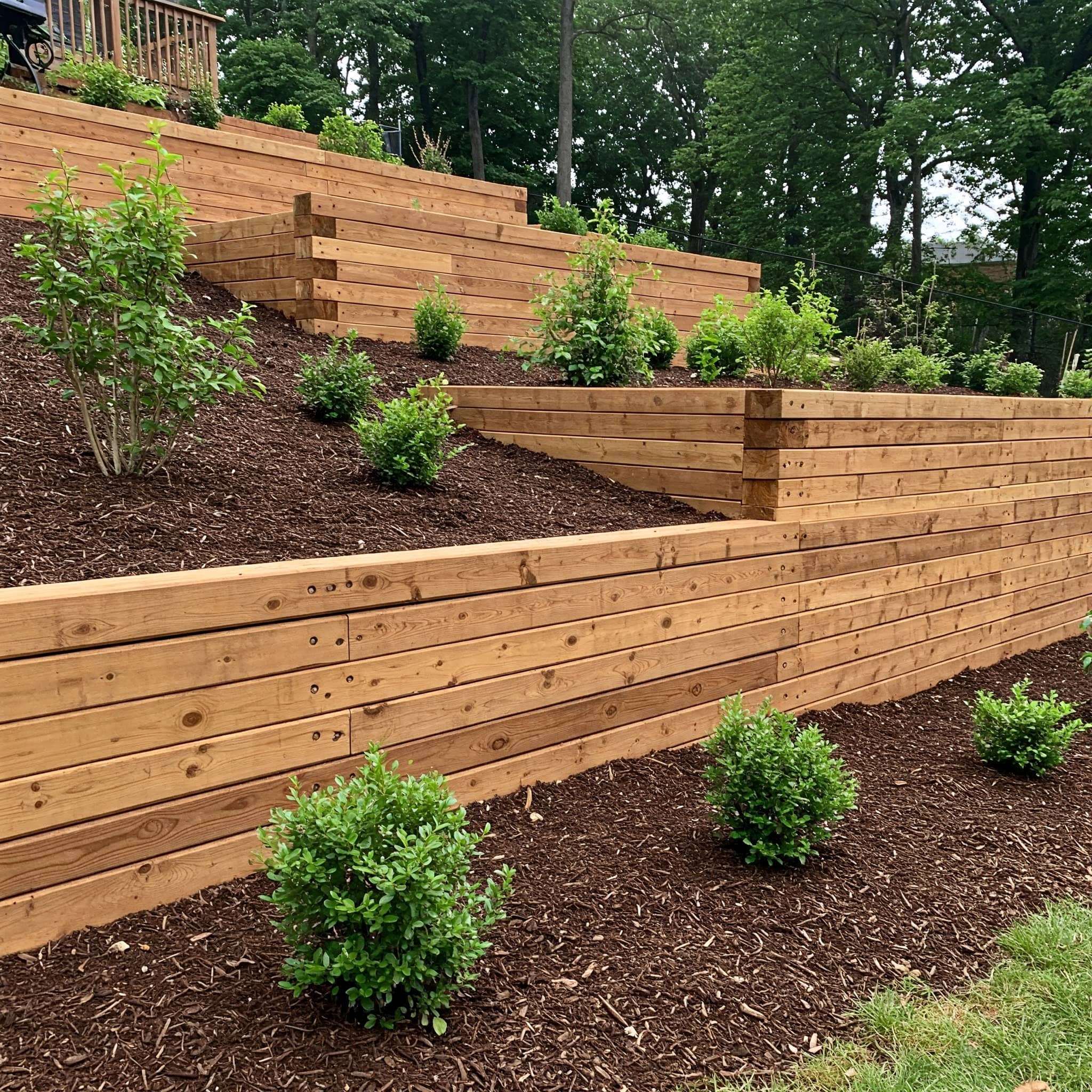 wooden retaining walls