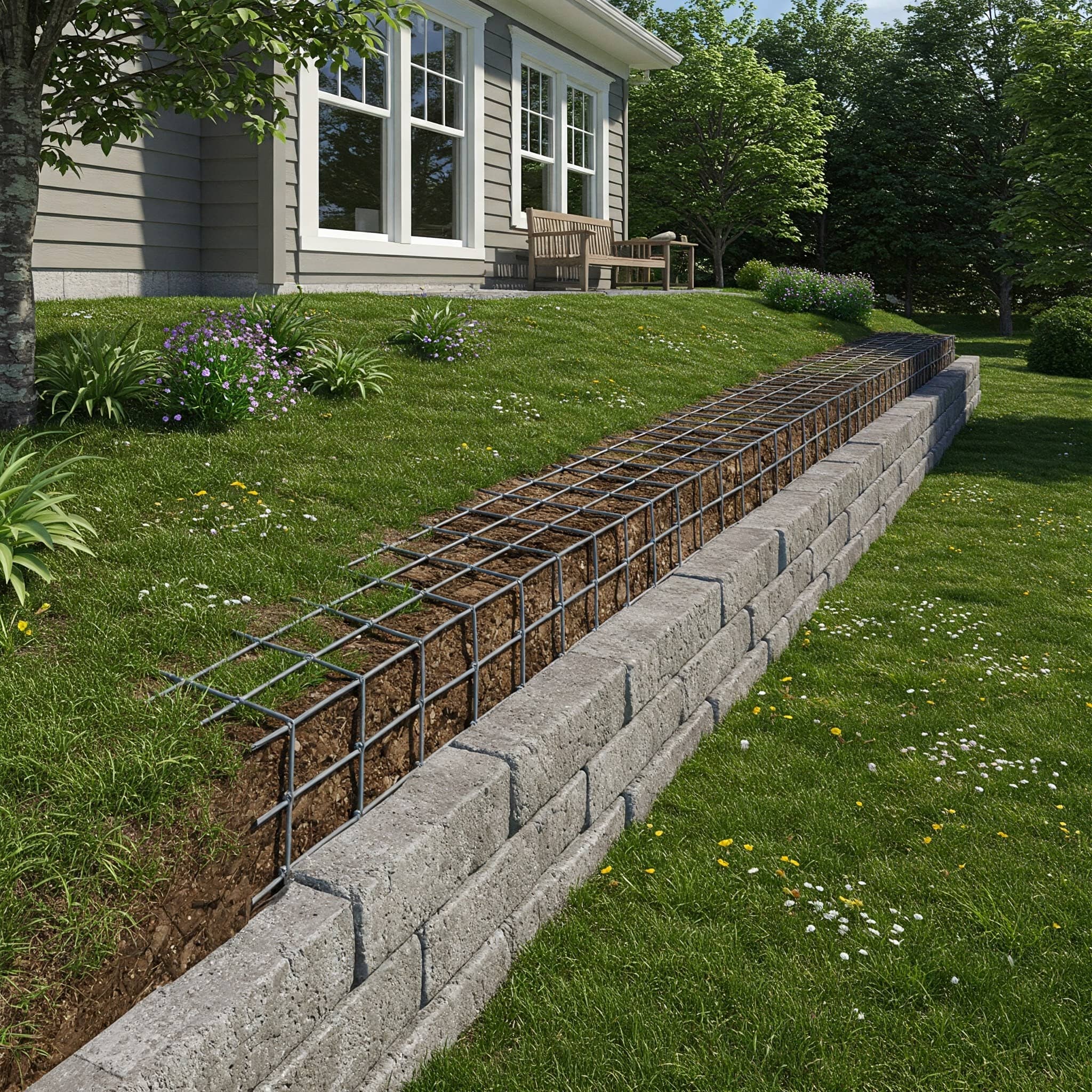 Retaining wall reinforcement