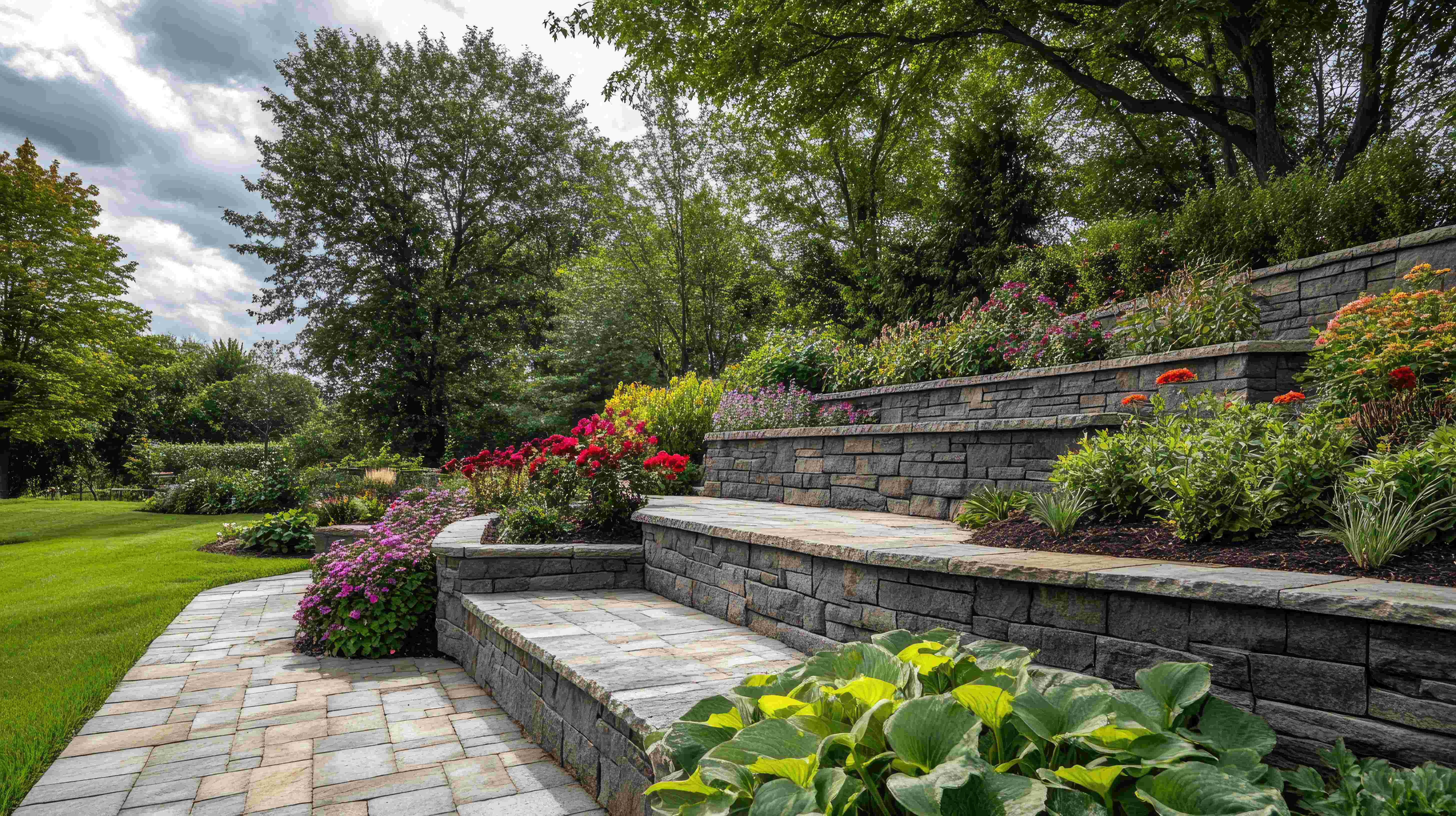 Terraced Garden Retaining Wall